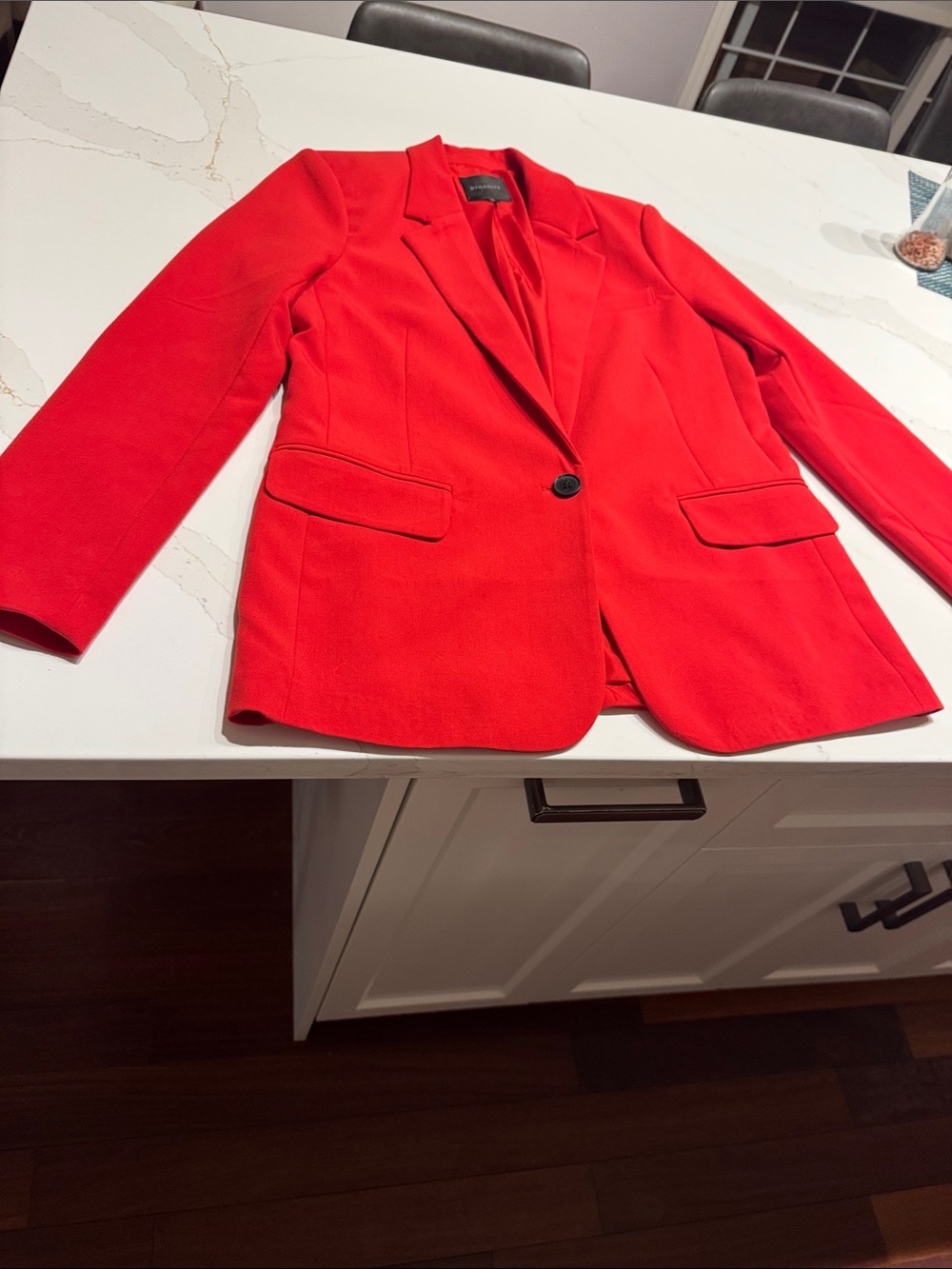 Dynamite Vibrant Red Single-Button Tailored Blazer